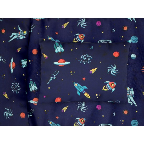 Μαξιλαροθήκη Παιδική Kids Space 189 Blue Cotton Dimcol (50x70) 1Τεμ