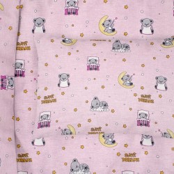 Μαξιλαροθήκη Παιδική Kids Sweet Dreams 550 Pink Cotton Dimcol (50x70) 1Τεμ