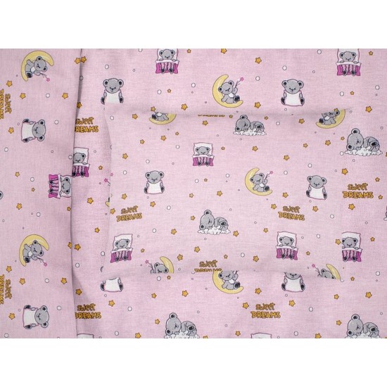 Μαξιλαροθήκη Παιδική Kids Sweet Dreams 550 Pink Cotton Dimcol (50x70) 1Τεμ