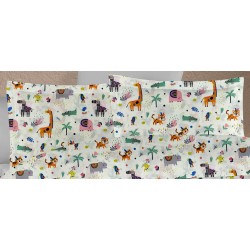 Μαξιλαροθήκη Παιδική Kids Zoo 556 White-Multi Cotton Dimcol (50x70) 1Τεμ Μαξιλαροθήκη Παιδική Kids Zoo 556 White-Multi Cotton Dimcol (50x70) 1Τεμ