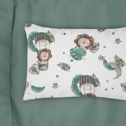Μαξιλαροθήκες Παιδικές Kids Lion 534 Green Cotton Dimcol (50x70) 1Τεμ