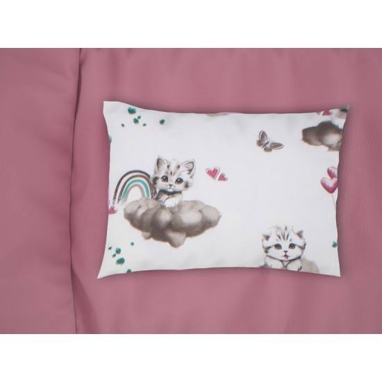 Μαξιλαροθήκες Παιδικές Kids Kitten 560 Petrol Cotton Dimcol (50x70) 1Τεμ