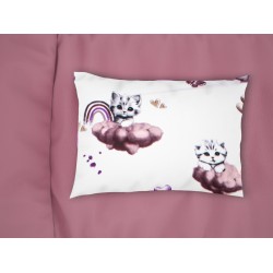 Μαξιλαροθήκες Παιδικές Kids Kitten 561 Mauve Cotton Dimcol (50x70) 1Τεμ
