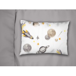 Μαξιλαροθήκη Παιδική Kids Space Mission 183 White-Grey Cotton Dimcol (50x70) 1Τεμ Μαξιλαροθήκη Παιδική Kids Space Mission 183 White-Grey Cotton Dimcol (50x70) 1Τεμ