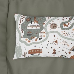 Μαξιλαροθήκη Παιδική Kids Countryside 580 White-Mint Cotton Dimcol (50x70) 1Τεμ