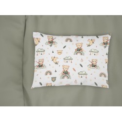 Μαξιλαροθήκη Παιδική Kids Cloudy Bear 581 White-Olive Cotton Dimcol (50x70) 1Τεμ Μαξιλαροθήκη Παιδική Kids Cloudy Bear 581 White-Olive Cotton Dimcol (50x70) 1Τεμ