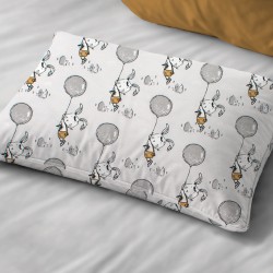 Μαξιλαροθήκη Παιδική Kids Floating Bunny 715 Grey Cotton Dimcol (50x70) 1Τεμ