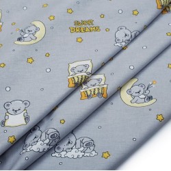 Σεντόνια Παιδικά Μονά Σετ Kids Sweet Dreams 552 Grey Cotton Dimcol (160x240) 2Τεμ