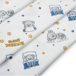 Σεντόνια Παιδικά Μονά Σετ Kids Sweet Dreams 554 White-Sky Blue Cotton Dimcol (160x240) 2Τεμ