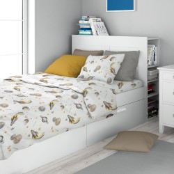 Σεντόνια Παιδικά Μονά Σετ Kids Space Mission 183 White-Grey Cotton Dimcol (160x240) 2Τεμ Σεντόνια Παιδικά Μονά Σετ Kids Space Mission 183 White-Grey Cotton Dimcol (160x240) 2Τεμ