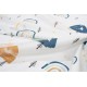 Σεντόνια Παιδικά Μονά Σετ Kids Rainbow 574 White-Blue Cotton Dimcol (160x240) 2Τεμ