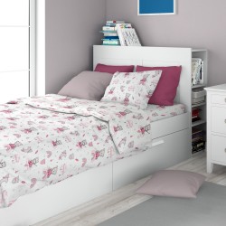 Σεντόνια Παιδικά Μονά Σετ Kids Cloudy Bear 582 White-Pink Cotton Dimcol (160x240) 2Τεμ Σεντόνια Παιδικά Μονά Σετ Kids Cloudy Bear 582 White-Pink Cotton Dimcol (160x240) 2Τεμ