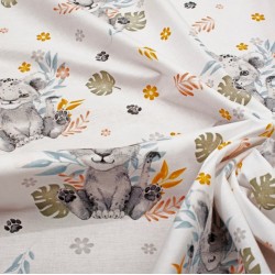 Σεντόνια Παιδικά Μονά Σετ Kids Lion Cub 531 Grey Cotton Dimcol (160x240) 2Τεμ