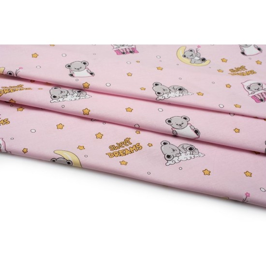 Σεντόνια Παιδικά Μονά Σετ Kids Sweet Dreams 550 Pink Cotton Dimcol (160x240) 3Τεμ