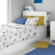 Σεντόνια Παιδικά Μονά Σετ Kids Sweet Dreams 554 White-Sky Blue Cotton Dimcol (160x240) 3Τεμ
