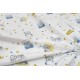 Σεντόνια Παιδικά Μονά Σετ Kids Sweet Dreams 554 White-Sky Blue Cotton Dimcol (160x240) 3Τεμ