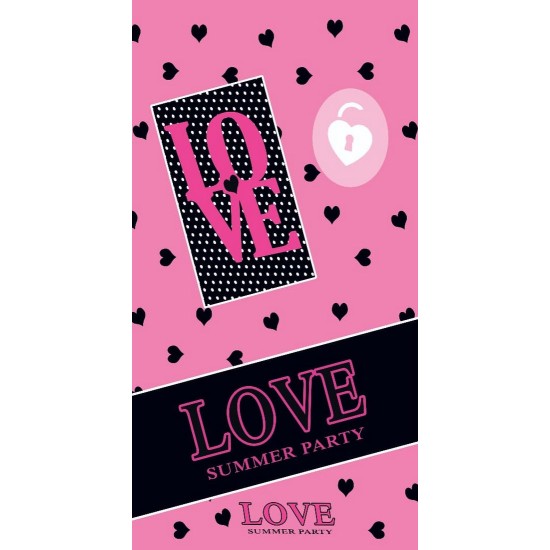 Πετσέτα Θαλάσσης Παιδική Velour kids Love 23 Digital Print Cotton Dimcol (70x140) 1Τεμ