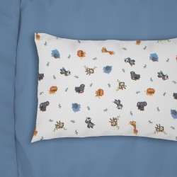 Μαξιλαροθήκη Παιδική Φανελένια Kids Zoo 29 White Flannel Cotton Dimcol (50x70) 1Τεμ