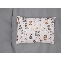 Μαξιλαροθήκη Παιδική Φανελένια Kids Forest Savanna 36 White-Grey Flannel Cotton Dimcol (50x70) 1Τεμ