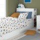 Σεντόνια Παιδικά Φανελένια Μονά Σετ Kids Zoo 29 White Flannel Cotton Dimcol (160x240) 3Τεμ