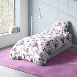 Παπλωματοθήκη Παιδική Μονή Κids Princess 389 White-Lilac Dimcol (160x240) 1Τεμ