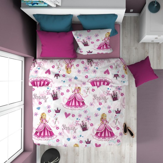 Πάπλωμα Παιδικό Μονό Kids Princess 390 Pink Dimcol (160x240) 1Τεμ