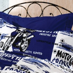 Μαξιλαροθήκη Παιδική Kids Motocross 289 Blue Dimcol (50x70) 1Τεμ Μαξιλαροθήκη Παιδική Kids Motocross 289 Blue Dimcol (50x70) 1Τεμ