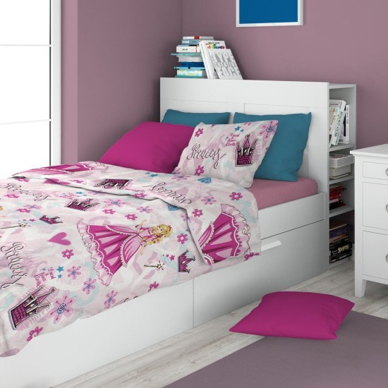 Σεντόνια Παιδικά Μονά Σετ Kids Princess 390 Pink Dimcol (160x240) 3Τεμ