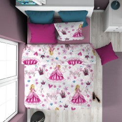 Σεντόνια Παιδικά Μονά Σετ Kids Princess 390 Pink Dimcol (160x240) 3Τεμ