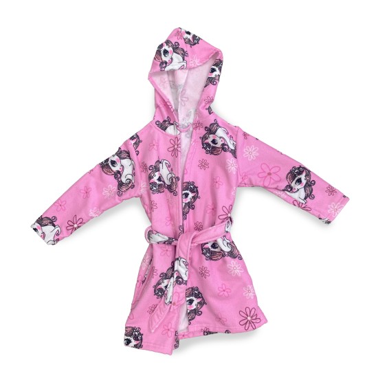 Μπουρνούζι Με Κουκούλα Παιδικό Kids Unicorn Pink Micro Dimcol 1Τεμ