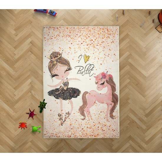 Χαλί Με Αντιολισθητικό Επίστρωμα Ballerina 281 Dimcol (135x200) 1Τεμ