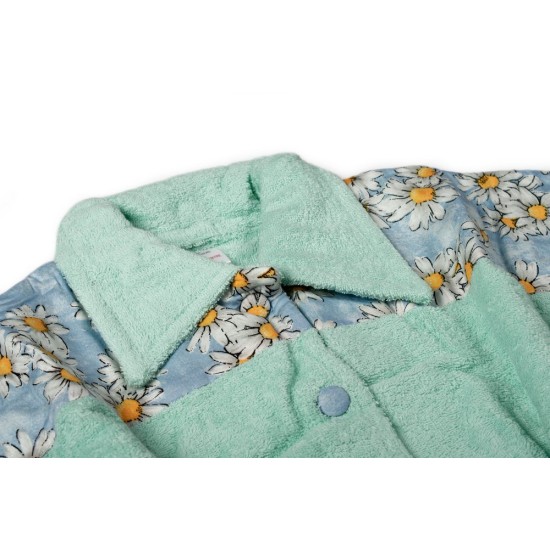 Μπουρνούζι Γιακά Mini Γυναικείο Mint Cotton Dimcol 1Τεμ