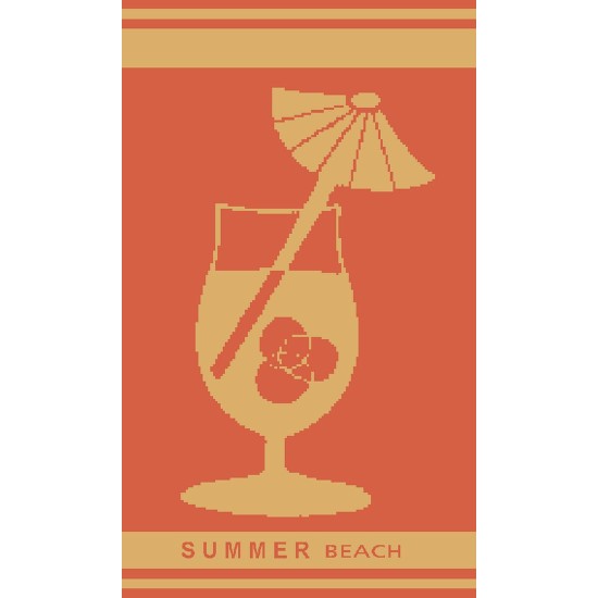 Πετσέτα Θαλάσσης Velour Jacquard 221 Cotton Dimcol (87x165) 1Τεμ