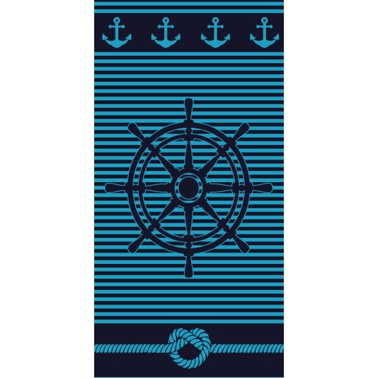 Πετσέτα Θαλάσσης Velour 228 Jacquard Cotton Dimcol (87x165) 1Τεμ
