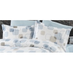 Μαξιλαροθήκη Print Μελίνα 707 White-Light Blue Cotton Dimcol (50x70) 1Τεμ Μαξιλαροθήκη Print Μελίνα 707 White-Light Blue Cotton Dimcol (50x70) 1Τεμ