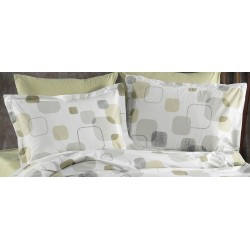 Μαξιλαροθήκη Print Μελίνα 708 White-Olive Cotton Dimcol (50x70) 1Τεμ Μαξιλαροθήκη Print Μελίνα 708 White-Olive Cotton Dimcol (50x70) 1Τεμ