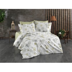 Σεντόνια Μονά Σετ Print Μελίνα 708 White-Olive Cotton Dimcol (160x240) 3Τεμ Σεντόνια Μονά Σετ Print Μελίνα 708 White-Olive Cotton Dimcol (160x240) 3Τεμ