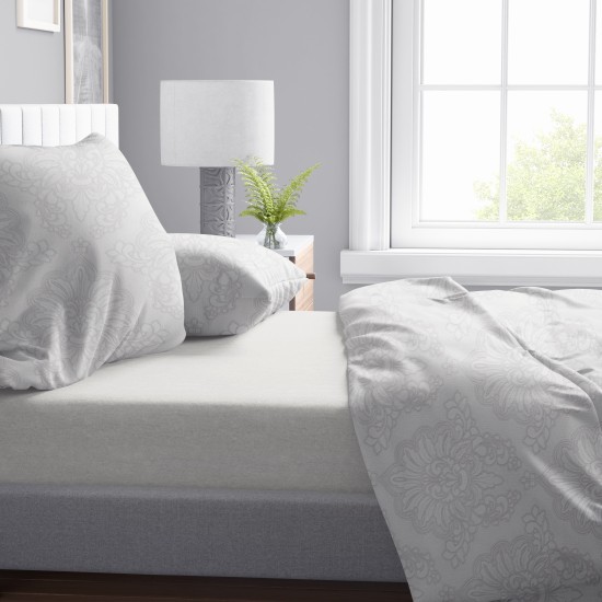 Σεντόνια King Σετ Print Άρτεμις 701 Grey Cotton Dimcol (240x270) 4Τεμ