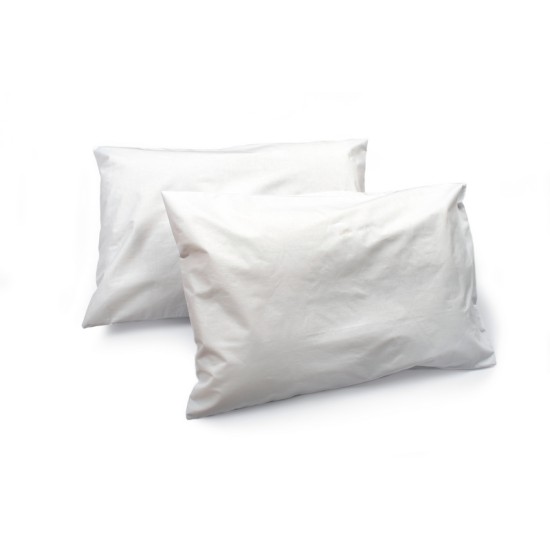 Επίστρωμα Μαξιλαριών Αδιάβροχα Σετ White 100% Cotton Dimcol (50x70) 2Τεμ