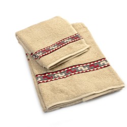 Πετσέτες Σετ Zucchi Beige Jacquard Cotton Dimcol 2Τεμ