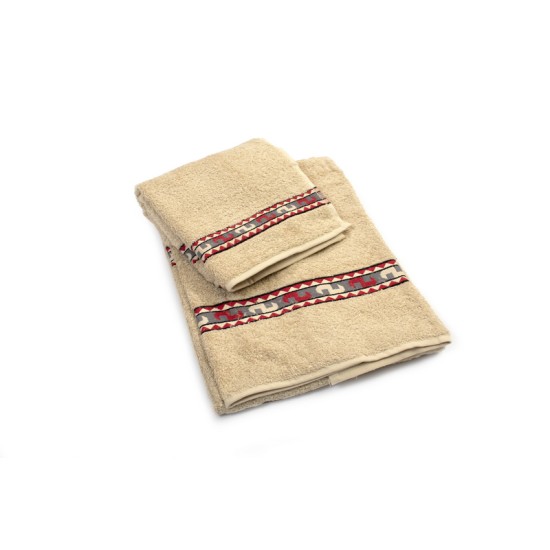 Πετσέτες Σετ Zucchi Beige Jacquard Cotton Dimcol 2Τεμ