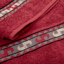 Πετσέτες Σετ Zucchi Red Jacquard Cotton Dimcol 2Τεμ