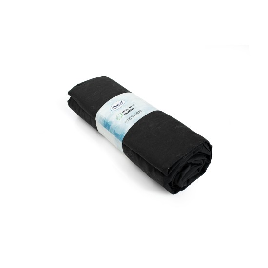 Κατωσέντονο Υπέρδιπλο Exotic Line Black Cotton Dimcol (160x200+30) Με Λάστιχο 1Τεμ