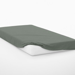 Κατωσέντονο Ημίδιπλο Exotic Line Olive Cotton Dimcol (120x200+30) Με Λάστιχο 1Τεμ