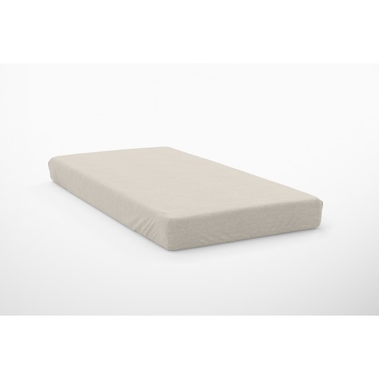 Κατωσέντονο Μονό Exotic Line Beige Cotton Dimcol (100x200+30) Με Λάστιχο 1Τεμ