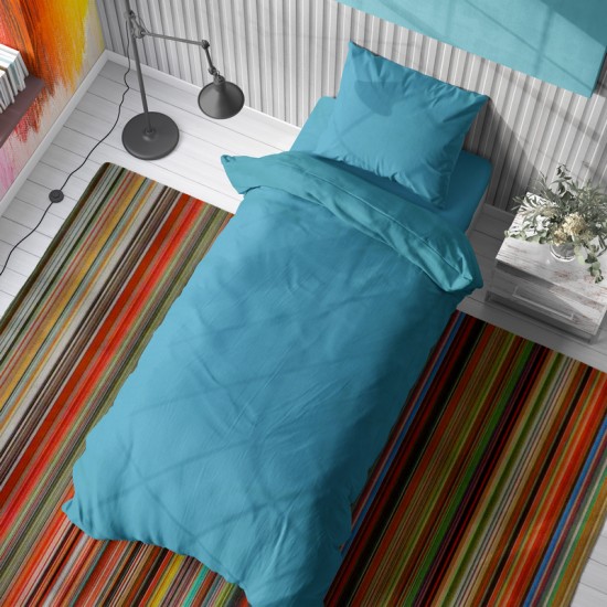 Πανωσέντονο Μονό Solid 493 Turquoise Cotton Dimcol (160x240) 1Τεμ
