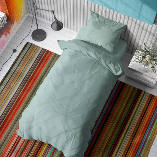Πανωσέντονο Μονό Solid 497 Aqua Cotton Dimcol (160x240) 1Τεμ