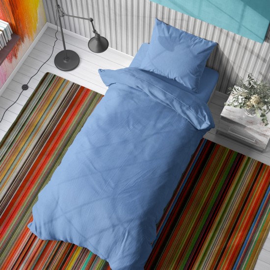 Πανωσέντονο Μονό Solid 498 Sky Blue Cotton Dimcol (160x240) 1Τεμ