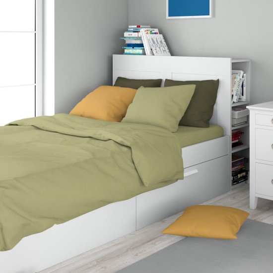 Πανωσέντονο Μονό Solid 504 Olive Cotton Dimcol (160x240) 1Τεμ