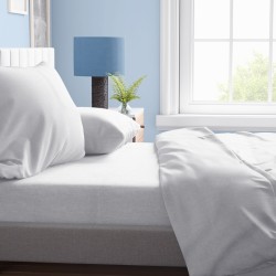 Πανωσέντονο Υπέρδιπλο Solid 491 White Cotton Dimcol (220x240) 1Τεμ